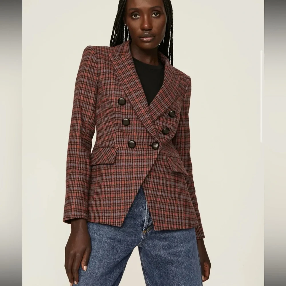 Veronica Beard Miller Plaid Dickey Jacket Preppy Chic Designer Size 6 - Picture 2 of 9